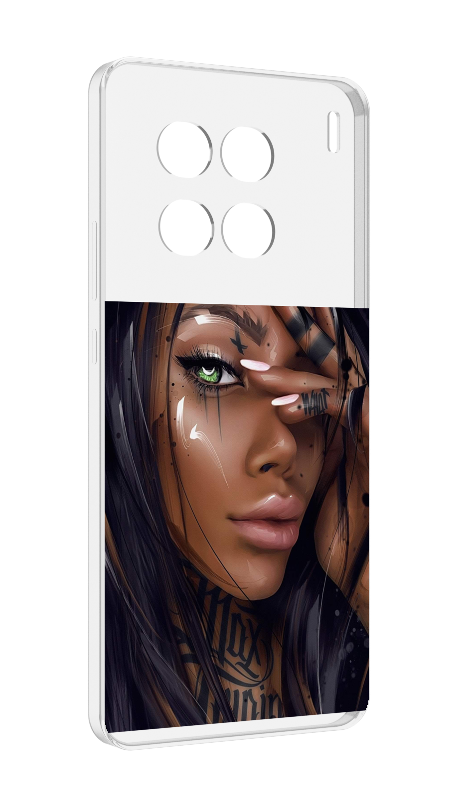 Чехол MyPads девушка-с-зелеными-глазами-яркими для Vivo X90 Pro задняя-панель-накладка-бампер