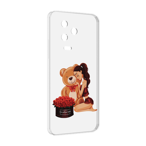 Чехол MyPads девушка-с-подарками женский для Infinix Note 12 Pro 4G X676B задняя-панель-накладка-бампер