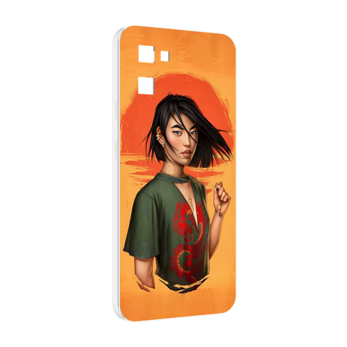 Чехол MyPads девушка-в-оранжевом-фоне женский для UMIDIGI F3 / F3 SE / F3S задняя-панель-накладка-бампер