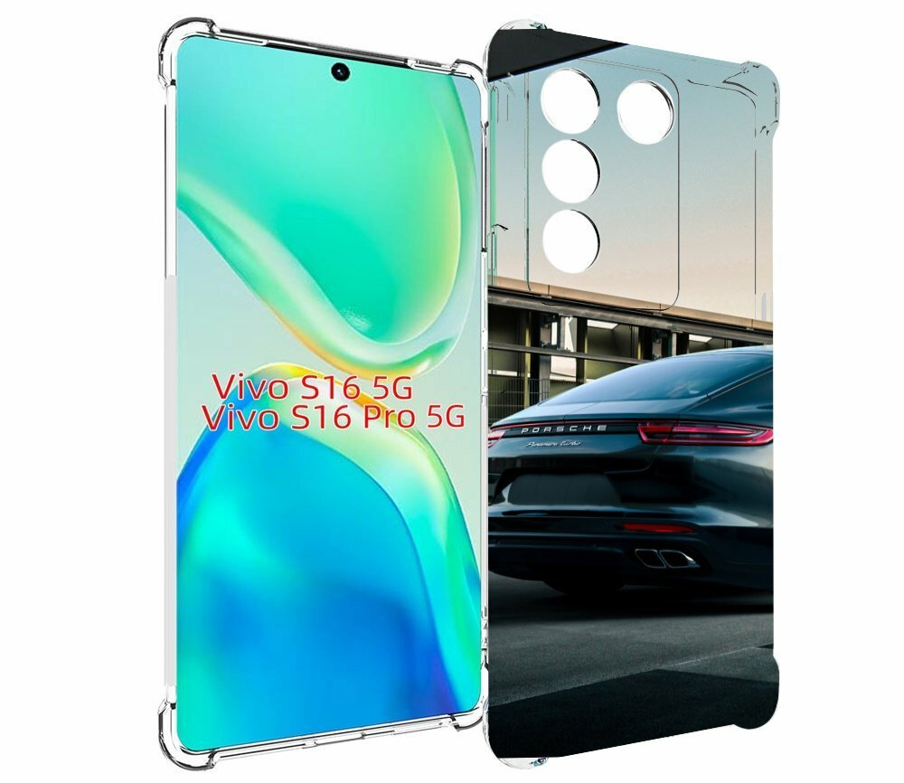 Чехол MyPads porsche порш 4 для Vivo S16 5G / S16 Pro 5G / V27 / V27 Pro задняя-панель-накладка-бампер