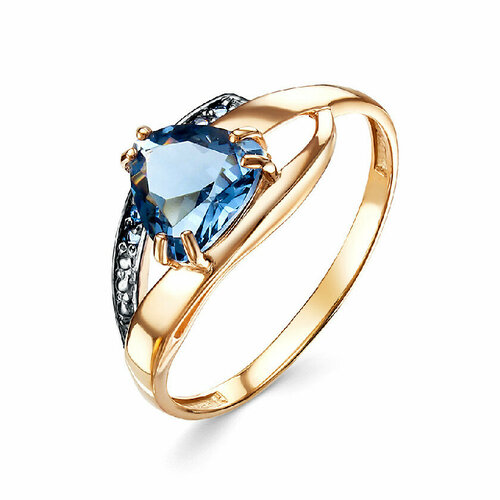 фото Кольцо rusgoldart, красное золото, 585 проба, гранат, размер 17.5, золотой, красный