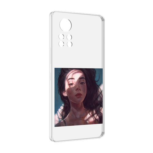 Чехол MyPads девушка-в-лучах женский для Infinix Note 12 i X667 задняя-панель-накладка-бампер