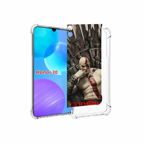 чехол mypads god of war кратос для honor x10 max задняя панель накладка бампер Чехол MyPads God of War Кратос для Huawei Honor 30 Lite задняя-панель-накладка-бампер