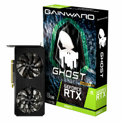 Gainward RTX3060Ti GHOST OC 8GB GDDR6 256bit 3-DP HDMI V1 RTL NE6306TS19P2-190AB 4594100₽