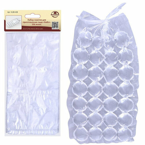 Набор пакетов для приготовления льда Бабл 336 кубиков Размер 17х37см NEW 329₽