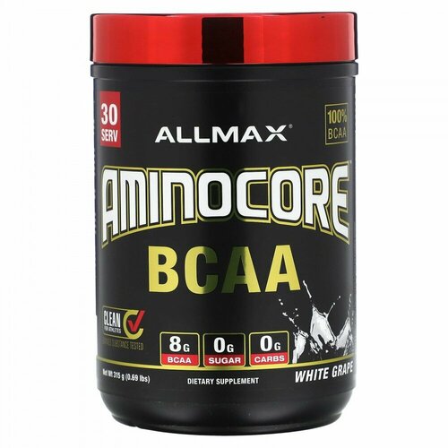 ALLMAX, AMINOCORE BCAA, White Grape, 0.69 lbs (315 g)