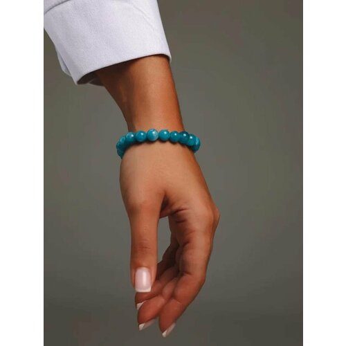 фото Браслет-нить натуральный камень, браслет со смыслом, браслет талисман, знаки задиака, 1 шт., размер 17.5 см, размер one size, голубой paradise.yewerly