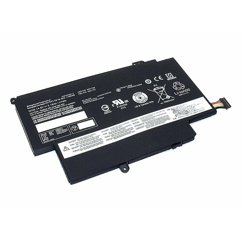 Аккумулятор 45N1706 для ноутбука Lenovo ThinkPad S1 Yoga 14.8V 3180mAh черный аккумулятор для ноутбука lenovo thinkpad s1 yoga 45n1704 14 8v 3180mah