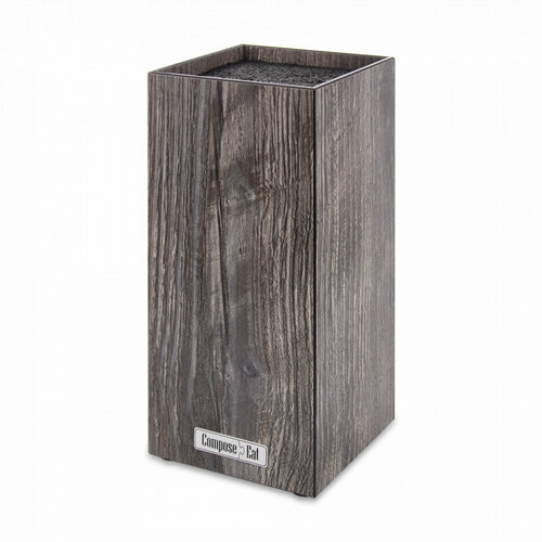 Подставка универсальная для кухонных ножей, 10х10х23 см, дуб прованс, композитный материал PDN102057OA4 Everyday