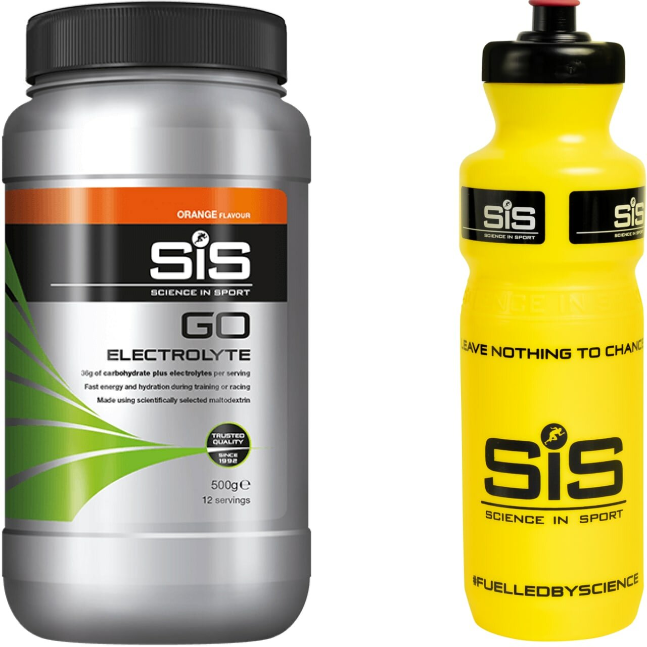 Изотоник SCIENCE IN SPORT (SiS) GO Electrolyte + Бутылочка желтая 1 x 500 г, Апельсин