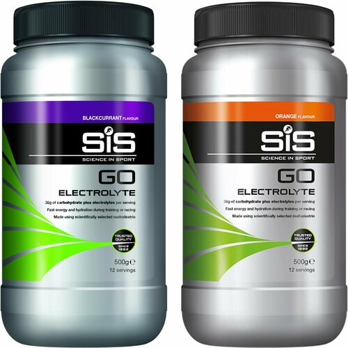 Изотоник SCIENCE IN SPORT (SiS) GO Electrolyte Powder 2 x 500 г, Черная смородина, Апельсин