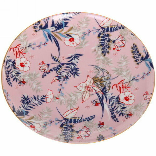 Тарелка керамическая «Paradise» 20см, розовая