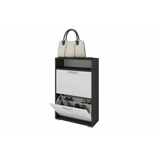 Тумба для обуви Мира 2.0М 60х29х95 венге цаво, белый, рамка квадро МДФ