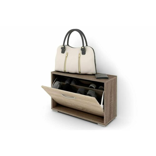 Тумба для обуви Мира 1.1 60х29х42 дуб сонома светлый, дуб сонома темный