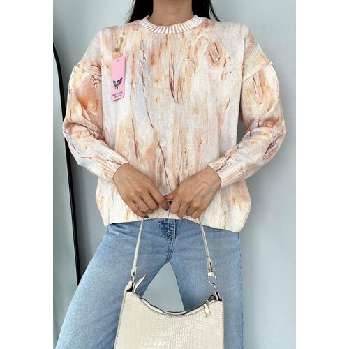 фото Джемпер, размер 42-48, бежевый comfort hoodies