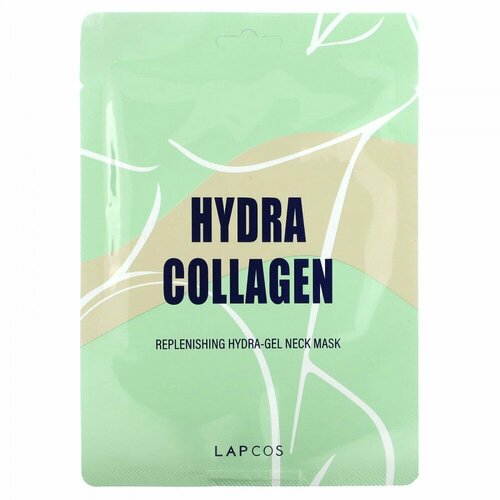 Lapcos, Hydra Collagen, Replenishing Hydra-Gel Neck Beauty Mask, 1 Sheet, 0.53 oz (15 g)