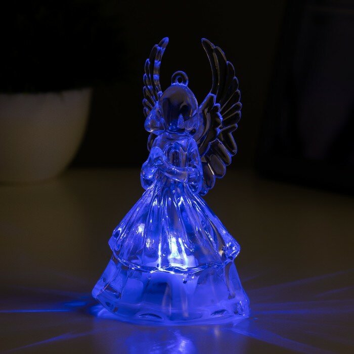 RISALUX Ночник "Ангел" LED 1Вт RGB 3хLR44 прозрачный 5,5х6х11см - фотография № 3