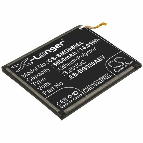 Аккумулятор CameronSino CS-SMG980SL для смартфона SAMSUNG Galaxy S11e, Galaxy S20 (EB-BG980ABY) 3650mah разъем системный type c для samsung galaxy s20 sm g980f