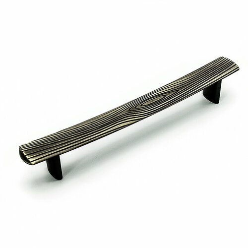 Ручка мебельная, скоба Wood, шлифованная старая бронза, 128 мм