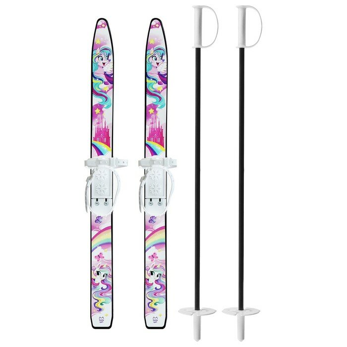 фото Комплект лыжный детский: лыжи 75 см, палки 75 см