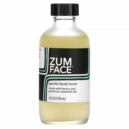 ZUM, Zum Face, нежный тоник для лица, лимон и герань, 118 мл (4 жидк. Унции)