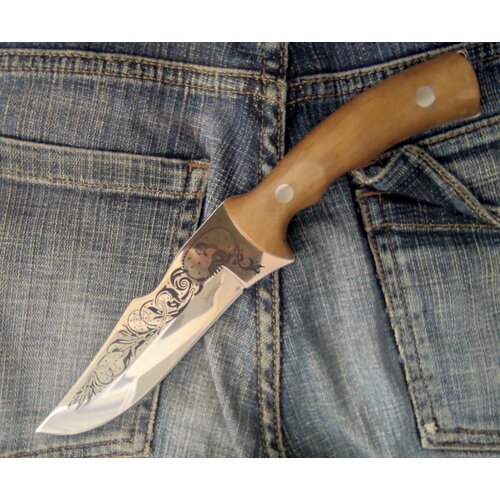 фото Нож разделочный туристический зодиак, сталь aus-8, рукоять орех кизляр