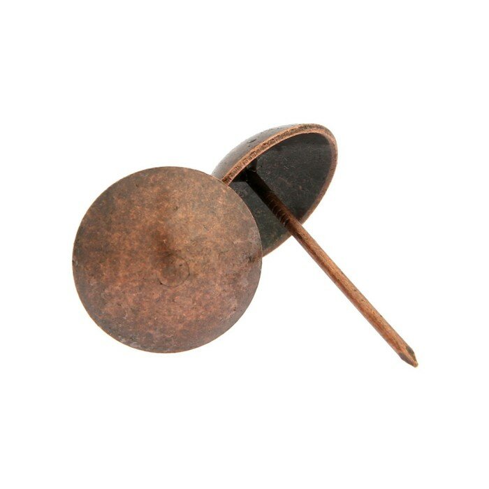 фото Тундра Гвозди декоративные, 25х39 мм, цвет медь, в упаковке 100 шт