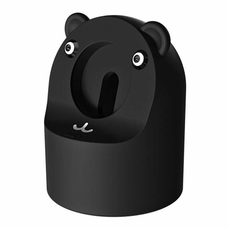 Силиконовая подставка держатель для зарядного устройства Apple Watch - медведь черный