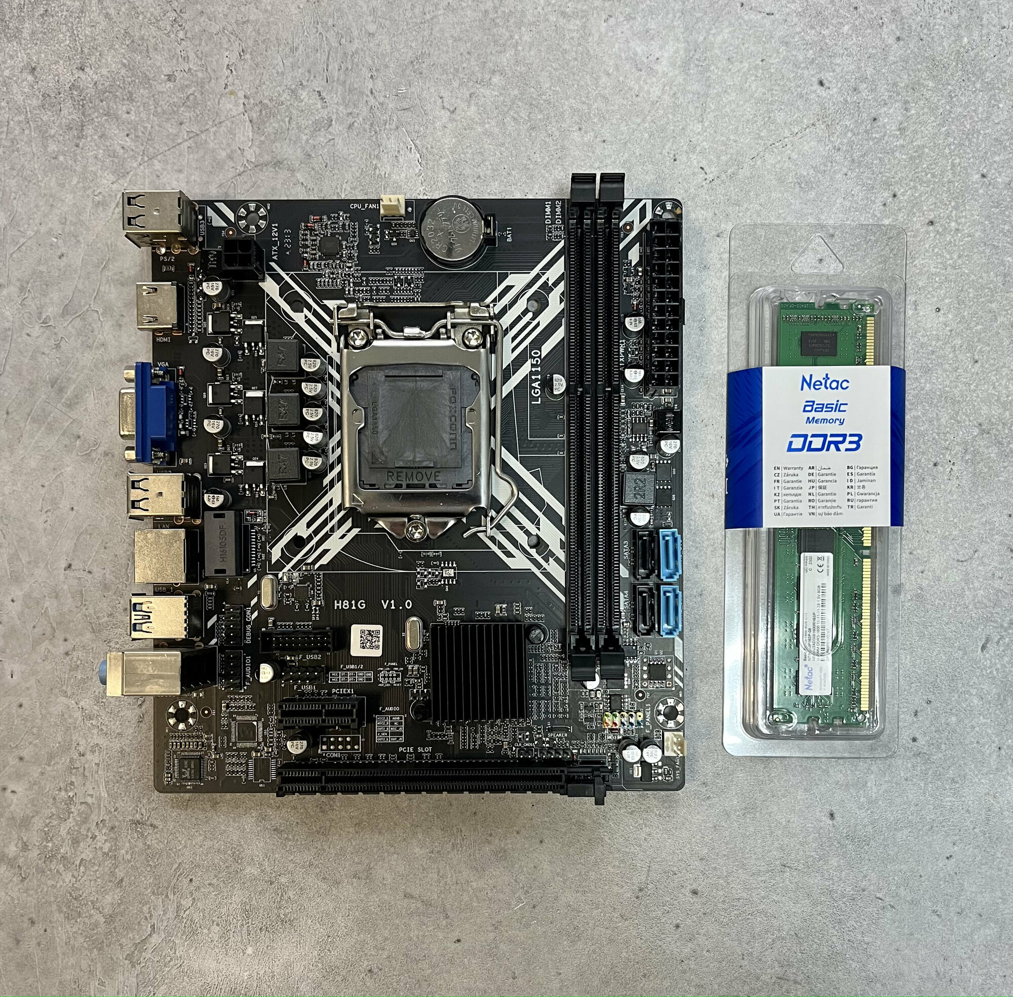 Материнская плата H81 LGA1150 Intel Core i5-4570 DDR3 8 GB