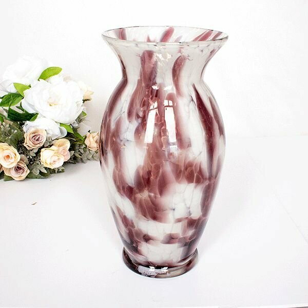 фото Ваза Классик 26 см в мятно - белых тонах