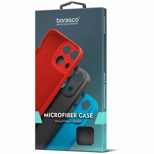 Силиконовый чехол Borasco для Apple iPhone 15 Pro Max, Souft touch голубой чехол накладка borasco microfiber case для смартфона iphone 15 pro max цвет dark red
