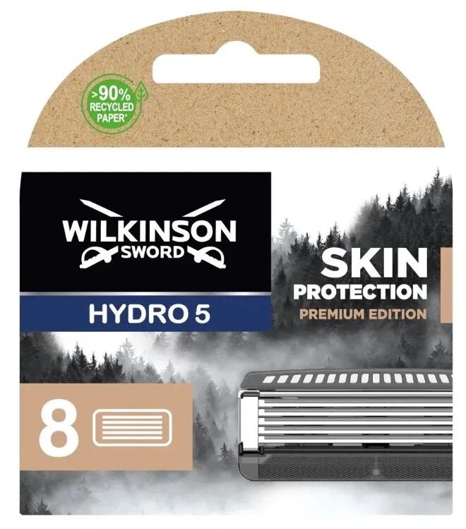 Wilkinson Sword / SCHICK Hydro 5 Skin Protection Premiun Edition / Сменные кассеты для бритв SENSE, 8 шт.