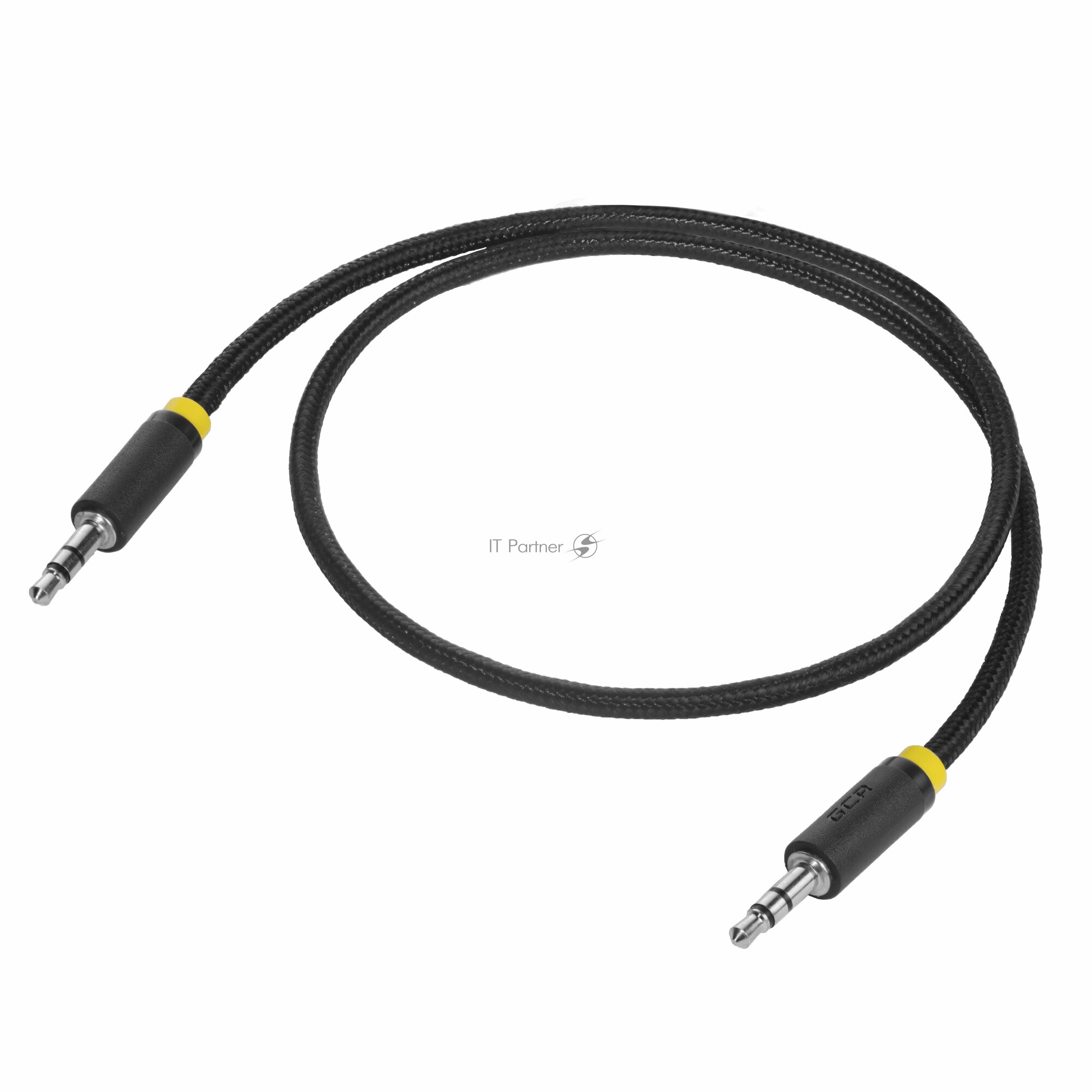 Greenconnect Кабель аудио 0.5m jack 3,5mm/jack 3,5mm, нейлон, черный, желтая окантовка, ультрагибкий, 28 AWG, M/M, Premium GCR-AVC8114-0.5m, экран, стерео Greenconnect 0.5m jack 3.5mm/jack 3.5mm нейло - фото №7