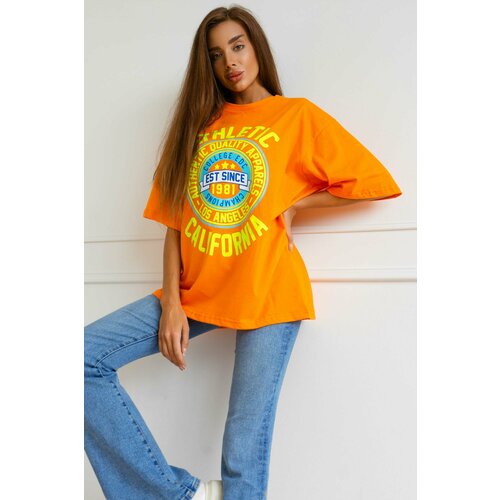 фото Футболка lika dress, размер 44-54, оранжевый