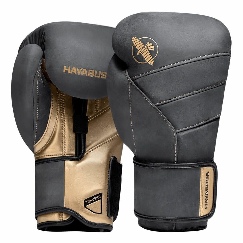 Перчатки боксерские HAYABUSA T3 LX Boxing Gloves, 16 унций, обсидиан-золото