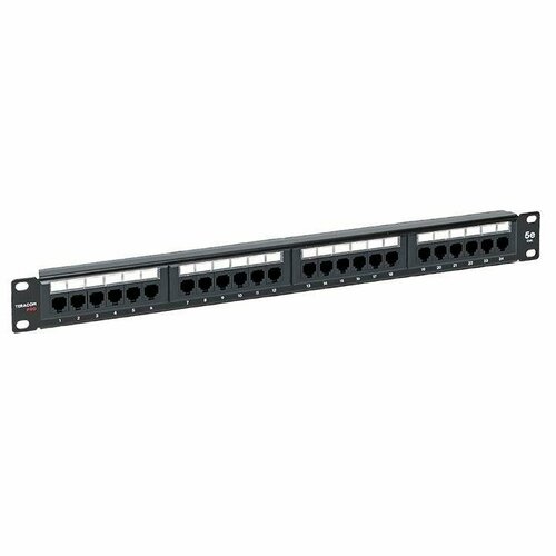 Патч-панель 19дюйм 1U кат.5E UTP неэкранир. 24 порта RJ45 Dual IDC TERACOM PRO EKF TRP-PPNL-5EUTP-1U24 патч панель teracom pro 19 cat 5e 1u полный экран stp 24 порта rj 45 dual idc с органайзером ekf trpppnl5estp1u24 1 шт