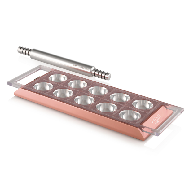 Равиольница - форма для равиоли Marcato Design Ravioli Tablet Rosa , розовая