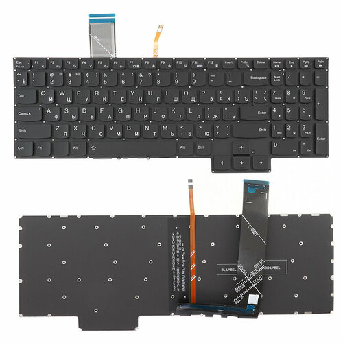 Клавиатура для ноутбука Lenovo Legion Y7000, R7000P черная с подсветкой new original laptop cpu gpu cooling fan for lenovo y7000 r7000 2020 2020h