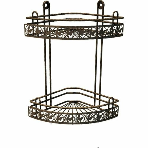 Полка для ванной Юнитрейд-Орел угловая ажур 2-х ярусная, радиальная, глубокая вку-5.2.3