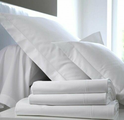 Простынь Blanc des Vosges FLAT SHEET 280/320 blanc белый сатин 280TC