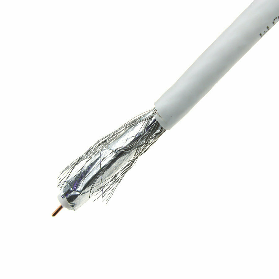 фото Кабель RG6U белый Cadena Light 1 метр