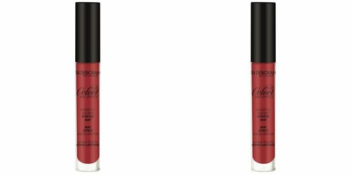 Помада для губ матовая жидкая, Deborah Milano, Fluid Velvet Mat Lipstick, тон 07 огнено-красный, 4.5 г, 2 шт