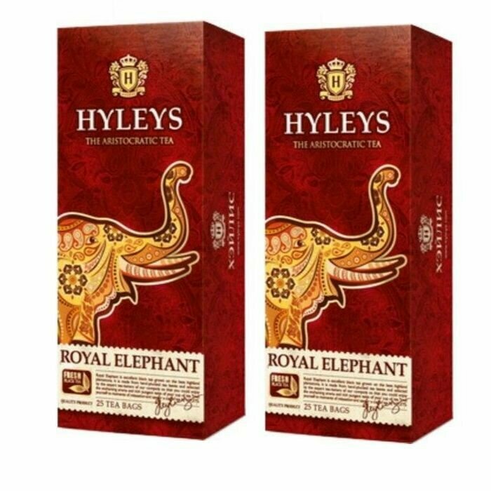 HYLEYS Чай черный Royal Elephant, 25 пак/уп, 2 упаковки - фотография № 1