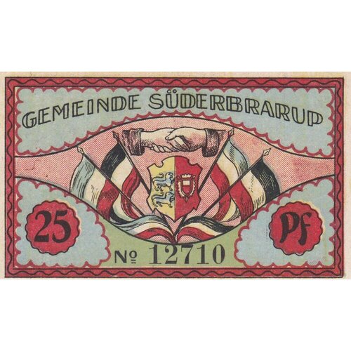 Германия (Веймарская Республика) Зюдербраруп 25 пфеннигов 1921 г. (№2) германия веймарская республика зюдербраруп 2 марки 1920 г