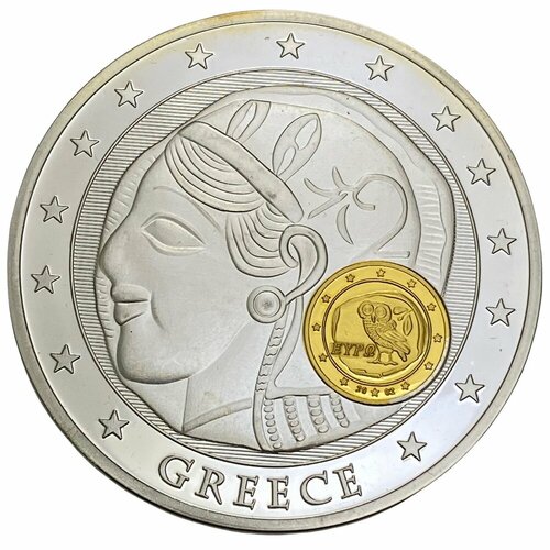 Германия, настольная медаль 10 лет экономическому и валютному союзу. Греция 2012 г.