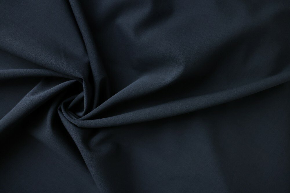 фото Ткань синий хлопок с полиэстером