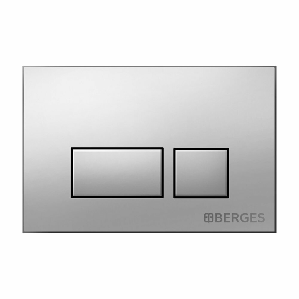 фото Клавиша смыва для инсталляций Berges Element хром матовая (041012)