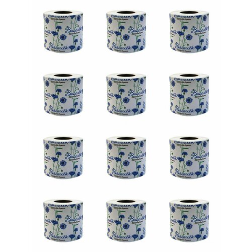 Новая линия Бумага туалетная Василек, 12 шт