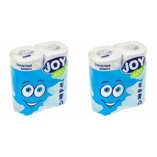Joy Eco Полотенце бумажное белое двухслойное, 2 шт/уп, 2 уп