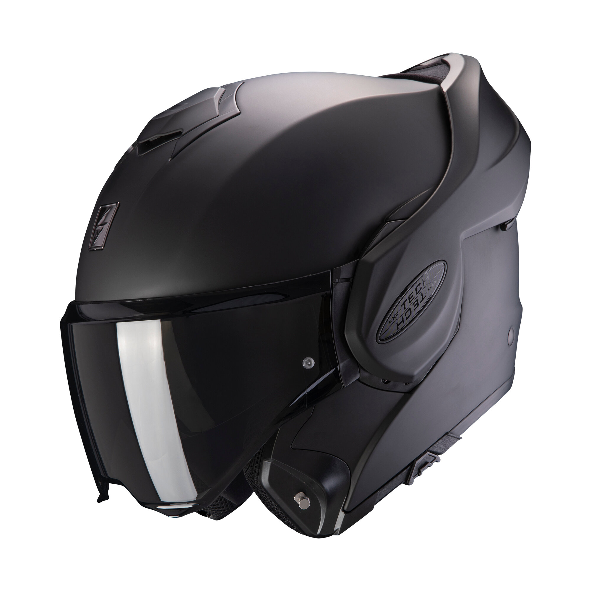 Мотошлем Модуляр Scorpion EXO EXO-Tech EVO Helmet / Матовый / Черный (Размер: XS)